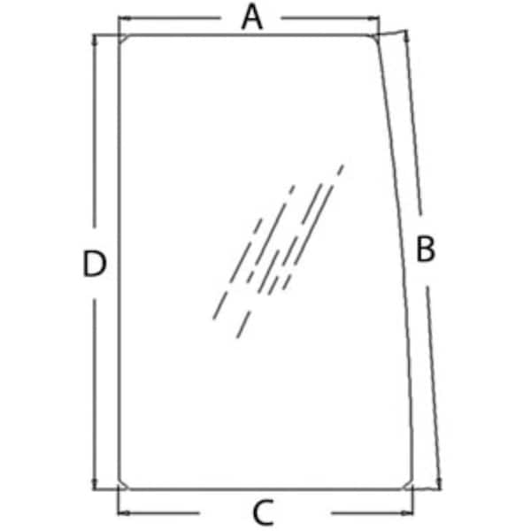 Aftermarket Fits JD Fits John Deere EX110-5 120 160lc 200 Excavator Cab Upper Door Rear Glas AT183084 - main